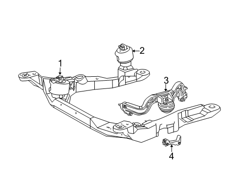 2001 Ford Taurus Engine & Trans Mounting Diagram