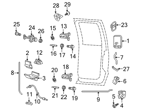 2011 Ford F-250 Super Duty Rear Door Diagram
