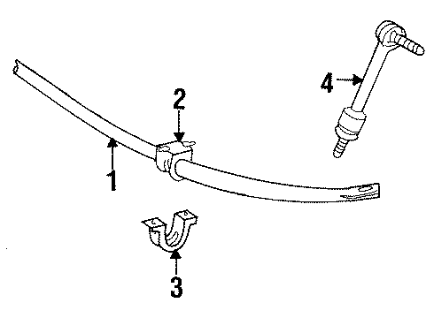 1999 Ford Crown Victoria Stabilizer Bar & Components Diagram
