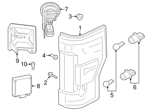 2025 Ford F-250 Super Duty Bulbs Diagram