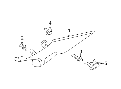 2011 Lincoln MKZ Upper Quarter Trim Cap, Camel/Sand, Passenger Side Diagram for 6E5Z-54672A40-CB