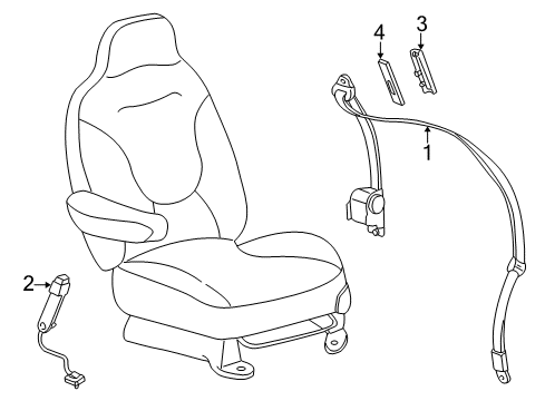 2005 Mercury Monterey Rear Seat Belts Diagram