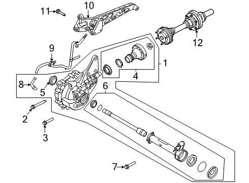 2020 Ford Transit-250 Front Drive Components Diagram