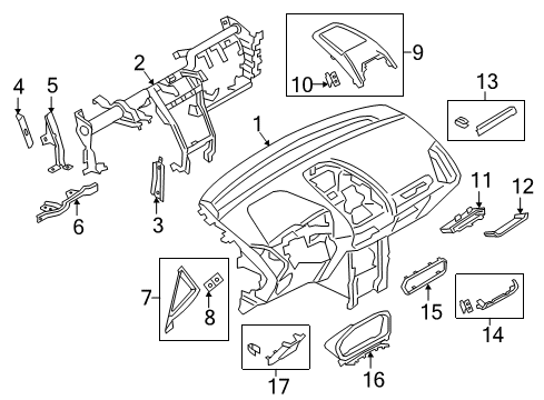 2018 Ford EcoSport Instrument Panel Diagram