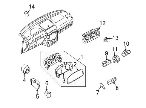 2006 Mercury Milan Temperature Control Diagram for 8E5Z-19980-B