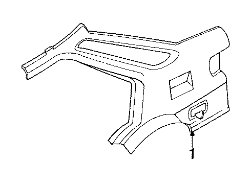1995 Ford Escort Quarter Panel & Components Diagram 2 - Thumbnail