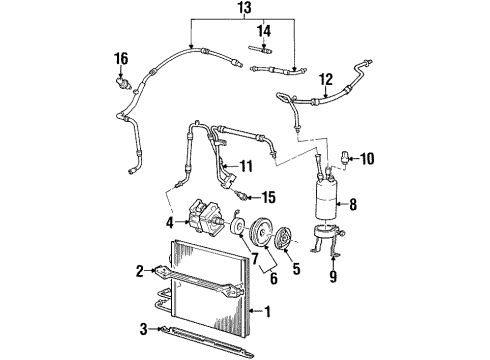 1995 Ford Contour A/C Compressor Diagram