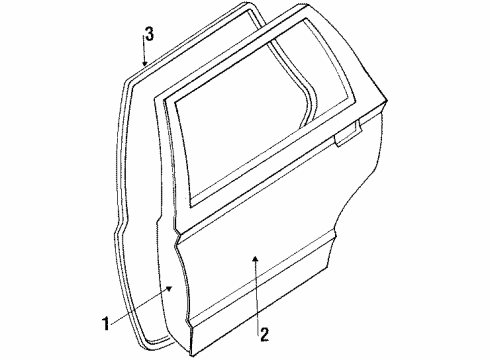 1988 Mercury Tracer Door & Components Diagram 3 - Thumbnail
