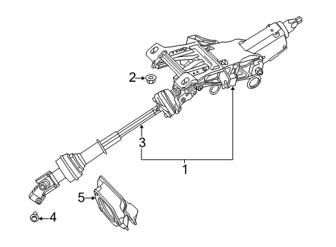 2013 Ford Flex Steering Column Assembly Diagram