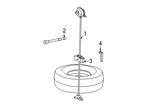 2005 Ford F-250 Super Duty Carrier & Components - Spare Tire Diagram