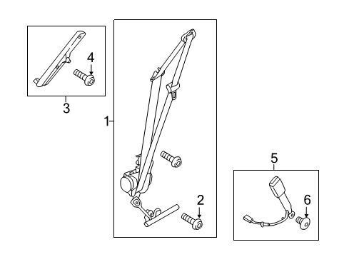 2017 Lincoln MKZ Front Seat Belts Diagram