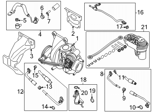 2025 Ford Maverick Turbocharger & Components Diagram