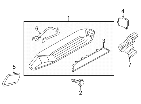 2025 Ford Transit-150 High Mount Lamps Diagram