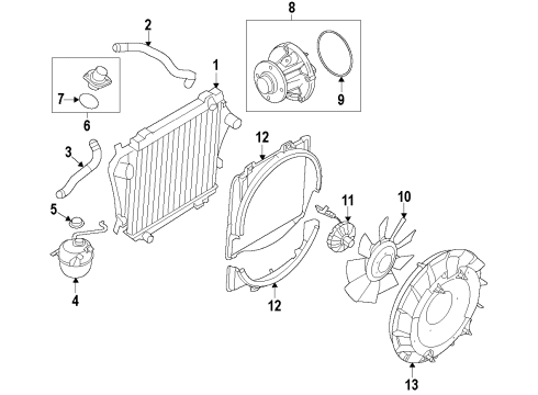 2010 Ford E-350 Super Duty Cooling System Diagram