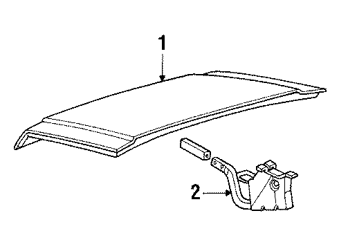 1985 Ford LTD Trunk Lid & Components Diagram