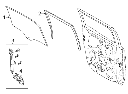 2023 Ford Ranger Rear Door Diagram