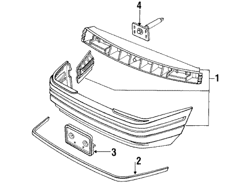 1988 Mercury Topaz Pad Diagram for E83Z17C829A