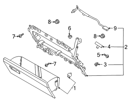 2024 Ford F-150 Glove Box Diagram