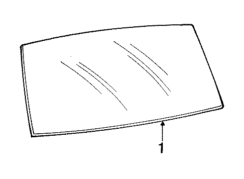 1989 Ford Ranger Glass - Windshield Diagram