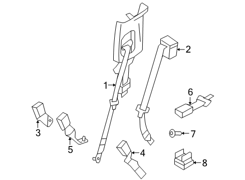 2007 Ford Explorer Rear Seat Belts Diagram
