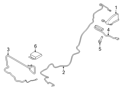 2017 Ford Edge Antenna Mast Diagram for JJ7Z-18936-AAPTM