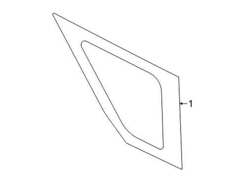 2024 Ford Bronco Sport Glass & Hardware - Quarter Panel Diagram