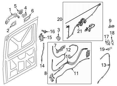 2025 Ford Transit-150 Lock & Hardware Diagram