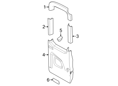 2024 Ford E-Transit Interior Trim - Back Door Diagram 2 - Thumbnail