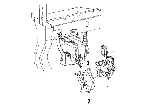 1996 Ford Mustang ABS Components Diagram