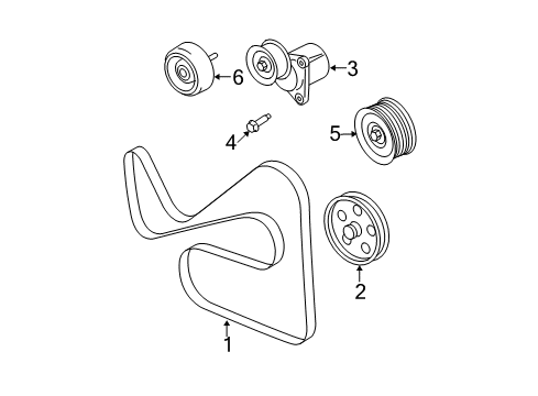 2008 Ford Escape Belts & Pulleys - Maintenance Diagram 3 - Thumbnail