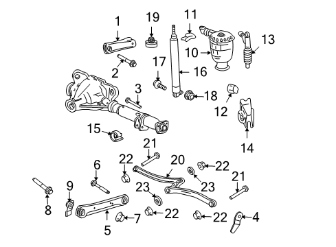 2008 Ford Crown Victoria Rear Suspension Components Diagram