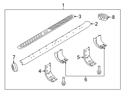 2013 Ford F-250 Super Duty Running Board Diagram 9 - Thumbnail