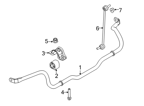 2017 Ford C-Max Stabilizer Bar & Components Diagram