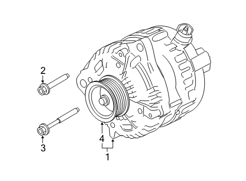 2015 Ford F-150 Alternator Diagram for HL3Z-10346-E