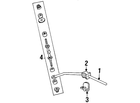 1990 Lincoln Town Car Stabilizer Bar & Components Diagram 4 - Thumbnail