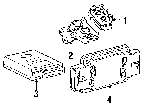 1993 Ford Taurus Ignition Module Diagram for 1U2Z-12A297-CB