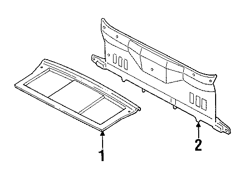 1995 Ford Escort Interior Trim - Rear Body Diagram 2 - Thumbnail