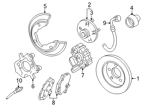 2000 Mercury Sable Brake Components Diagram 2 - Thumbnail
