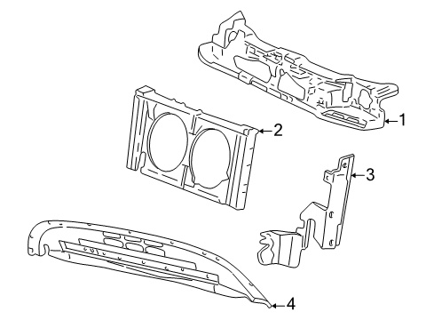 2000 Mercury Sable Radiator Support Diagram