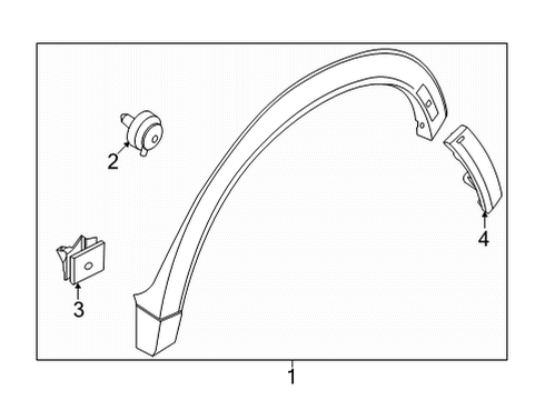 2024 Ford Mustang Mach-E Exterior Trim - Quarter Panel Diagram