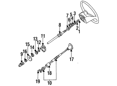 1993 Ford Bronco Shaft & Internal Components Diagram