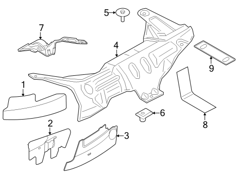 2023 Ford F-150 Shield Diagram for ML3Z-6775-T