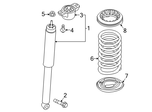 2012 Ford Focus Shocks & Components Diagram