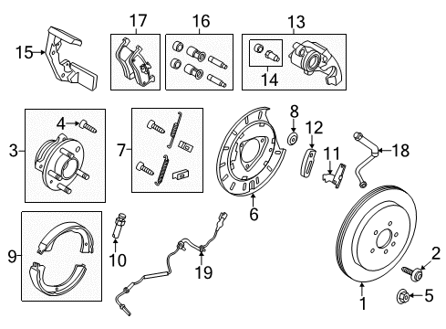 2015 Lincoln MKT Rear Cable, Passenger Side Diagram for DE9Z-2A635-E