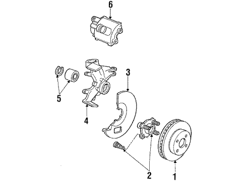 1985 Mercury Topaz Front Brakes Diagram