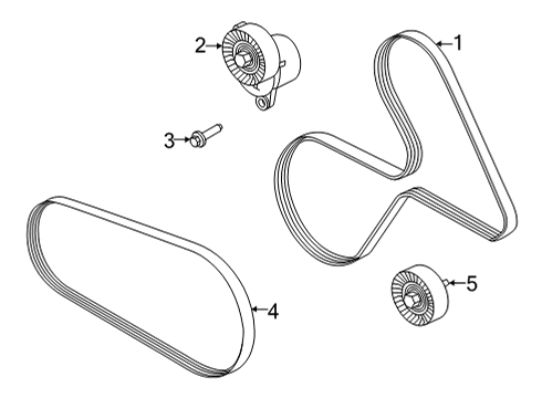2023 Ford F-150 Belts & Pulleys - Belts Diagram 4 - Thumbnail