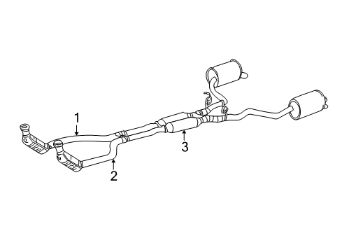 2004 Lincoln LS Exhaust Components Diagram