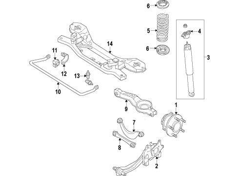 2012 Ford Focus Stabilizer Bar & Components Diagram