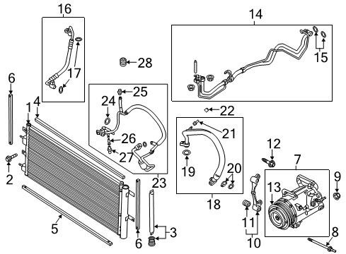 2017 Ford Fusion Compressor Assembly Diagram for DS7Z-19703-H