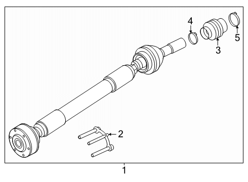 2025 Lincoln Navigator Drive Shaft - Front Diagram